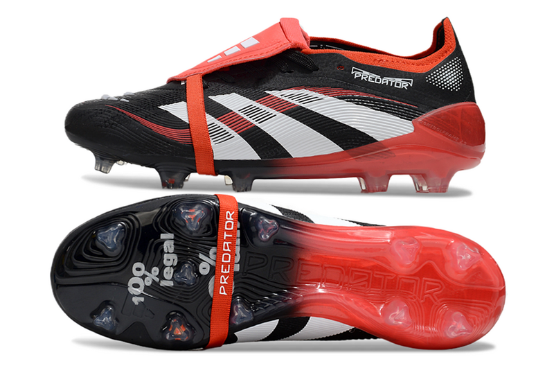 Adidas Predator Accuracy + Preto/Vermelho Com Elástico