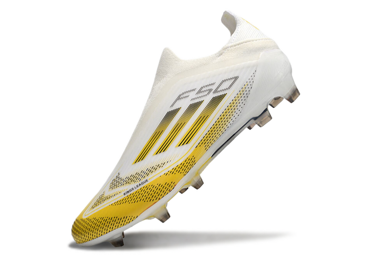 Adidas F50 + Branco/Amarelo Sem Atacador