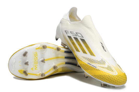 Adidas F50 + Branco/Amarelo Sem Atacador