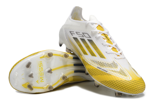 Adidas F50 + Branco/Amarelo