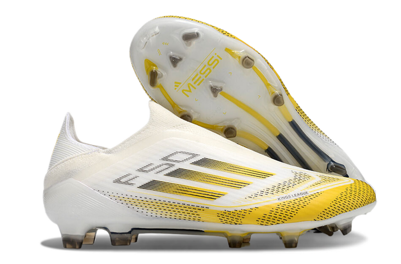 Adidas F50 + Branco/Amarelo Sem Atacador