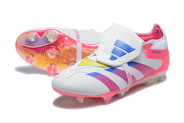 Adidas Predator Accuracy + Branco/Rosa Com Elastico