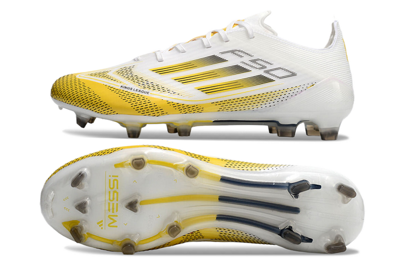 Adidas F50 + Branco/Amarelo